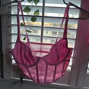 Pink corset top from Holister